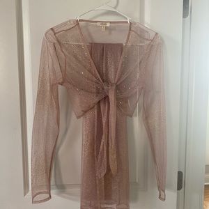 Forever 21 sheer top and matching bottoms SZ Sml